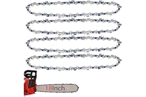 O-CONN 4 Pack 18 Inch Chainsaw Chain .325" Pitch .050'' Gauge 72 Drive Links Fits Husqvarna 440, Oregon H72, Poulan 4600, Echo CS-400, Craftsman, Makita and more