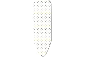 Minky Homecare SmartFit Ironing Board Cover and Pad with Thick Felt Backing for Smoother Ironing – 49 x 17 inches