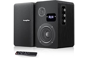 Orroplus Active Bookshelf Speakers, 70W Powered Record Player Speakers Pair Wired Optical/ARC/RCA/AUX/BT Input HiFi Home Stereo Speakers with 4" Woofer for Turntable TV Desktop PC Gaming Monitor