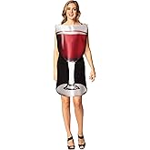 Rasta Imposta Get Real Glass of Red Wine Drink Halloween Costume, Adult One Size
