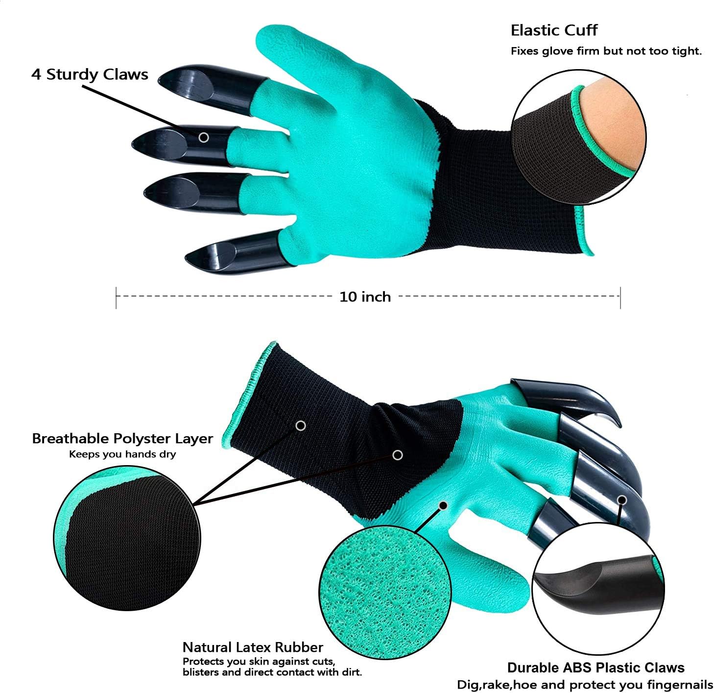 YARTTING Gardening Gloves for Women, Flexible Breathable Spandex, 2 Pairs Yard & Gardening Working Gloves Touch Screen, Best Garden Gifts & Tools for Gardener, X-Small : Garden & Outdoor