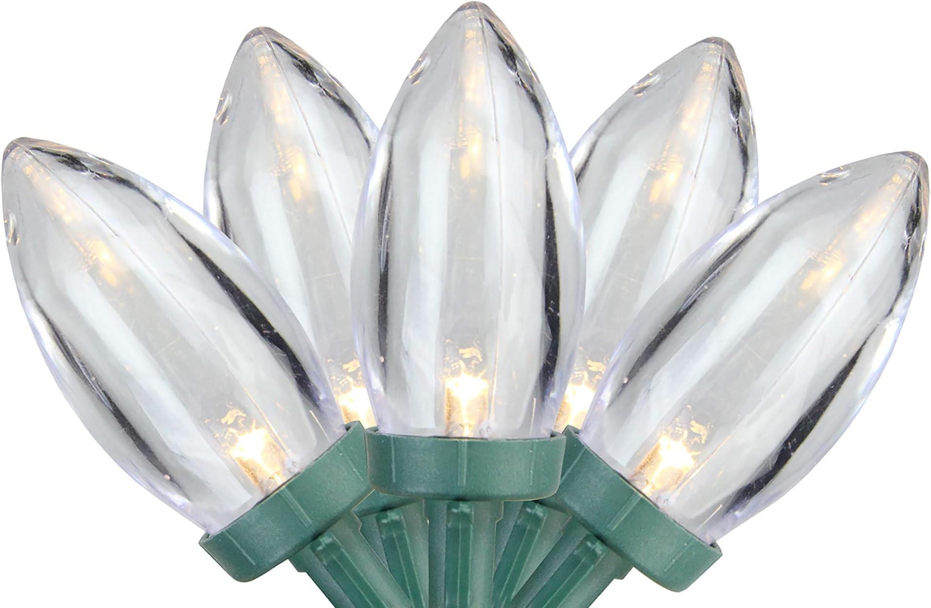 Northlight 25 Warm White LED C9 Christmas Lights - 16 ft Green Wire