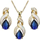 Hermosa Jewelry Sets Australian Created Opal Necklace Earrings Mother's Day Gifts Jewelry for Mom