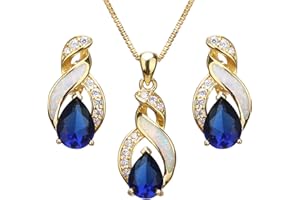 Hermosa Jewelry Sets Australian Created Opal Necklace Earrings Mother's Day Gifts Jewelry for Mom
