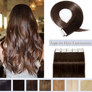 Amazon Com 40 Pieces 100g Rooted Tape In Hair Extensions Human