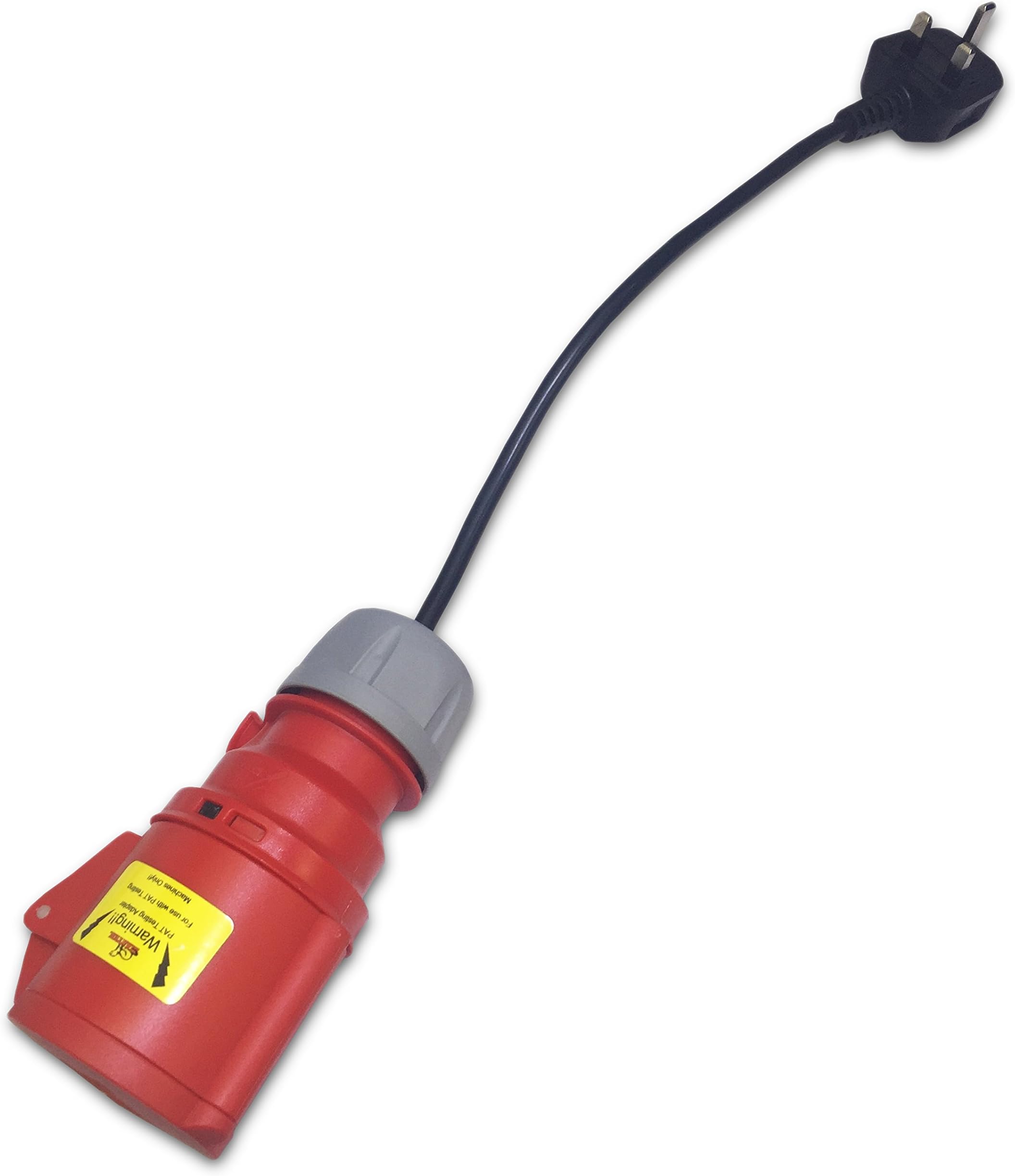 Marten® 415V 32A 4 Pin Adapter for PAT Testing 3 Phase 13a Plug to 32a 4 Pin