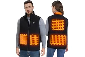 Waitcoss Heated Vest for Men Women with 16000mAh Battery Pack, Lightweight Soft Fleece Electric Heated Vests for Hunting