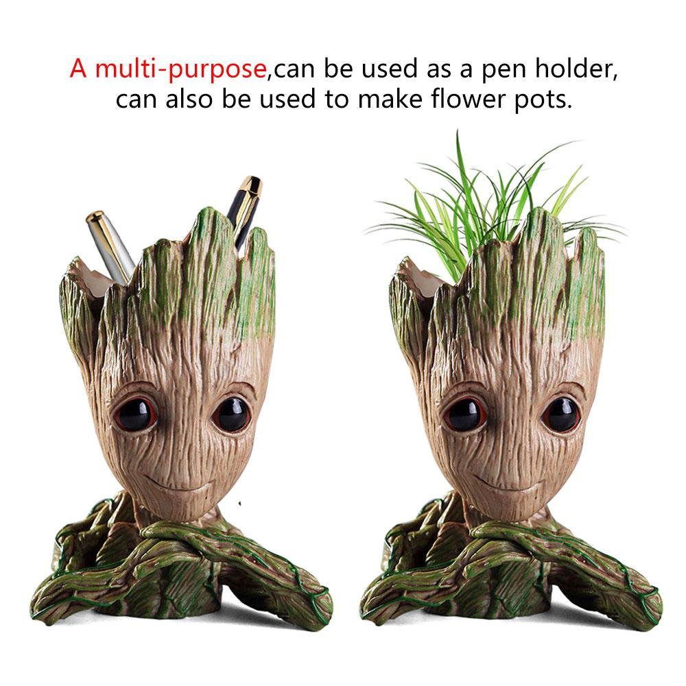 Kobwa Pot De Fleur Groot Dessin Anime Figure Pot De Fleurs En Pot De Jardin Trou Stylo Titulaire Cadeaux Enfant Ameublement Et Decoration Cuisine Maison