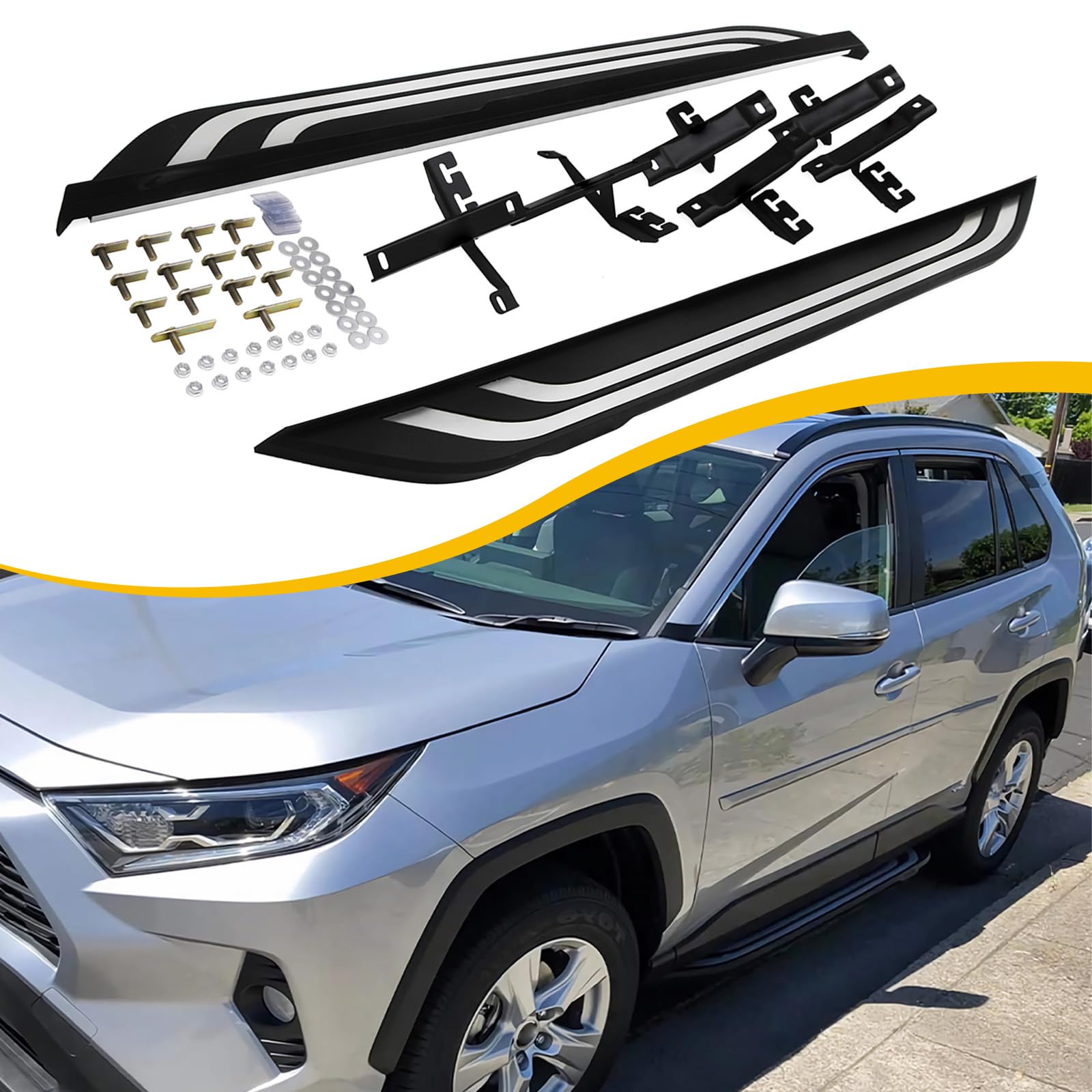 Photo 1 of **MISSING MOUNTS**


EZREXPM Running Boards Fit for Toyota RAV4 2019-2025 Side Steps Nerf Bar Accessories
