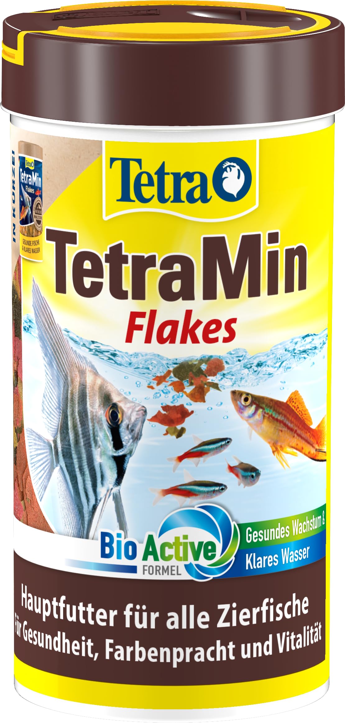 TetraMin Flakes - fish food in flake form for larger ornamental fish, balanced mixture for healthy fish and clear water, 250ml Can