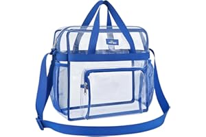 Bagenius Clear Bag Stadium Approved, 12x6x12 Clear bag for Stadium Events, Women's Top-Handle Bags for Concert Festival Work
