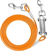 Aystkniet Dog Tie Out Cable 10ft 15ft 20ft 25ft 30ft 40ft 50ft Shock Spring view 1