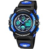 Bomieux Kids Watch for Boys and Girls Ages 5-15, Analog Digital Waterproof with Alarm Clock Stopwatch, Birthday and Christmas Gifts