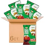 Earth's Best Organic Sesame Street Toddler Snacks, Garden Veggie Straws, Original, 2.75 Oz (Pack of 6)