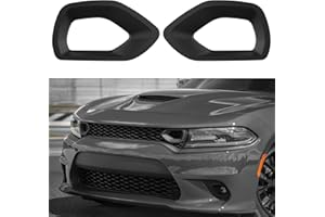 LitMiRaCle Front Bumper Grille Inserts Mesh Trim Bezel Decor for Dodge Charger R/T Scat Pack 2015-2021 Exterior Accessorie, Black, 2PCS