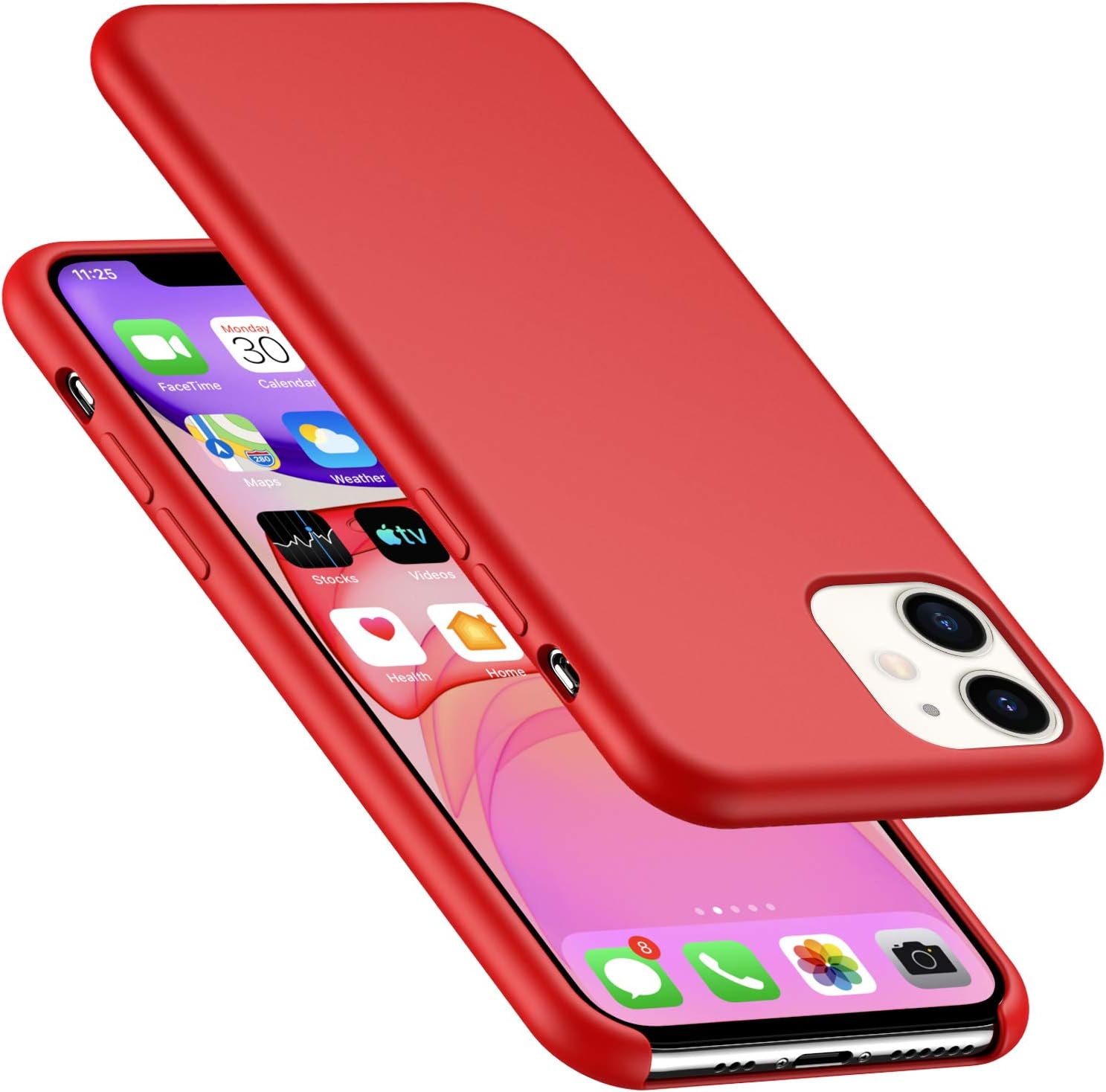 AnsTOP Compatible with iPhone 11 Case, Anti-Slip Liquid Silicone Gel Rubber Bumper Cases with Microfiber Lining Cushion Slim Hard Shell Shockproof Protective Cover Compatible with iPhone 11, 6.1 inch