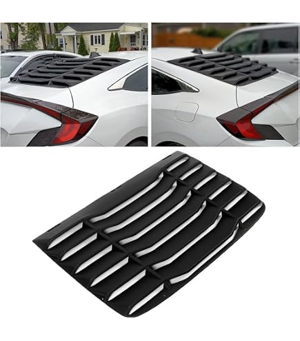 ZoneMotive Gloss Black 3-Piece Front Bumper Lip Spoiler For 2017-2021 Honda Civic Hatchback 1.5L