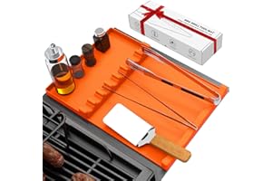 BANGIE Silicone Grill Mat for Blackstone | Grilling Gifts for Men | Anniversary Birthday Father's Day Smoker Griddle Accessories Grilling Gifts | Spatula Mat for Outdoor Grill Kitchen Counter(17" x 11.5")