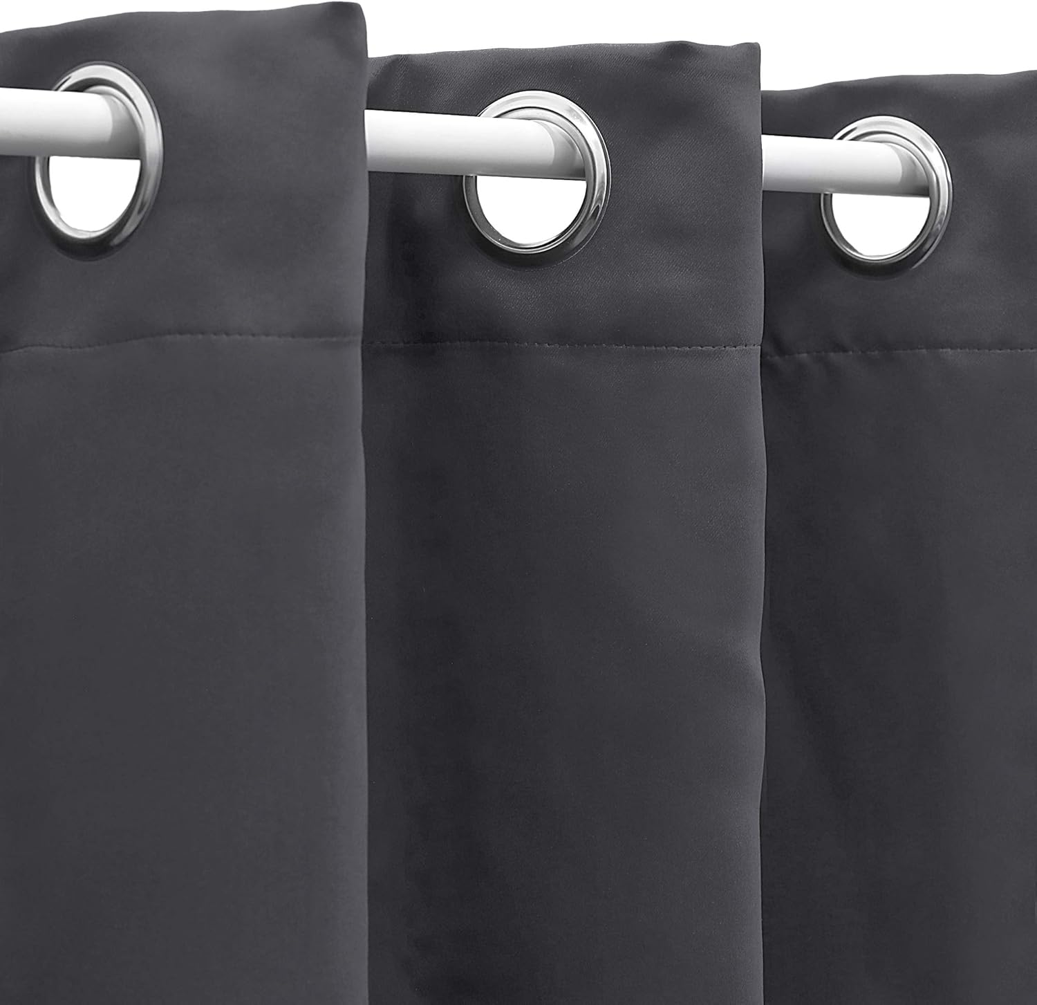 Furinno Collins Blackout Curtain 52x84 in. 2 Panels, Dark Grey, W 52" x L 84" (2 Panels) - Image 5