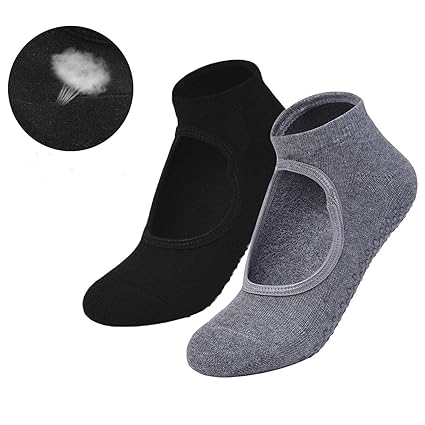 iClosam Yoga Socken 2 Pair Rutschfestes für Pilates, Ballett