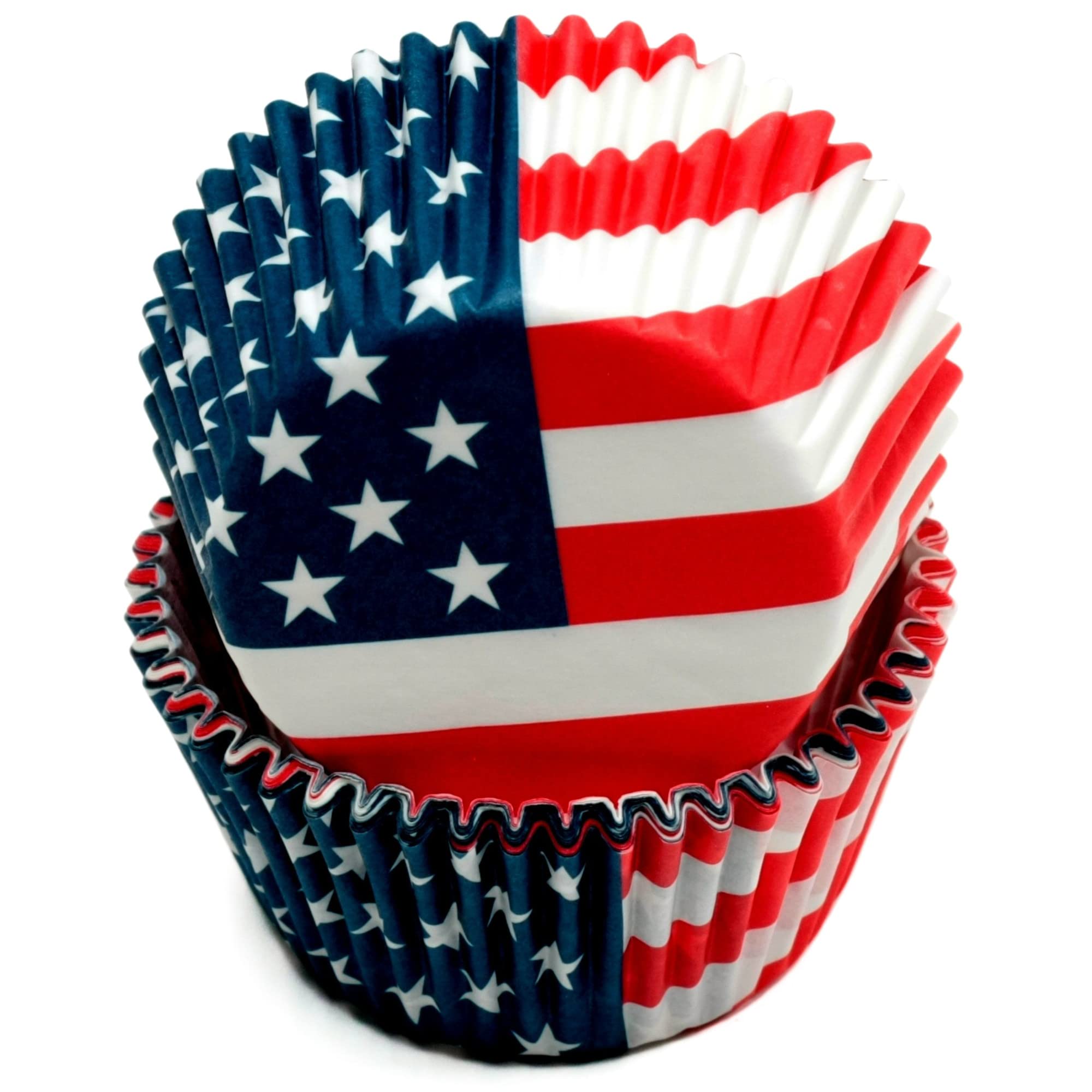 Chef Craft 50 Count Cupcake Liners, American Flag
