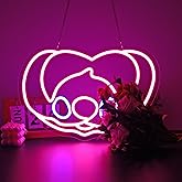 bkuupau Neon Sign, Anime Neon Signs for Wall Decor LED Light up Signs Home Decor for Bedroom, Man Cave, Gaming Room, Party, Club, Pub, Bar Decoration Christmas Halloween Easter Gift USB Operated