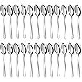 BEWOS 24 Pieces Tea Spoons Set, 6.2 Inches Stainless Steel Teaspoons Silverware, Coffee Spoons, Small Mirror Polished, Dishwasher Safe, Silver For Home, Restaurant