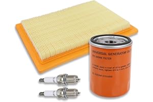 QAGEA 6485 Maintenance Kit Includes 070185E Oil Filter, 0J8478S Air Filter, RC12YC Spark Plug, Compatible with Generac 16KW 20KW 22KW 24KW 26KW Air Cooled Generator with 999cc Engine