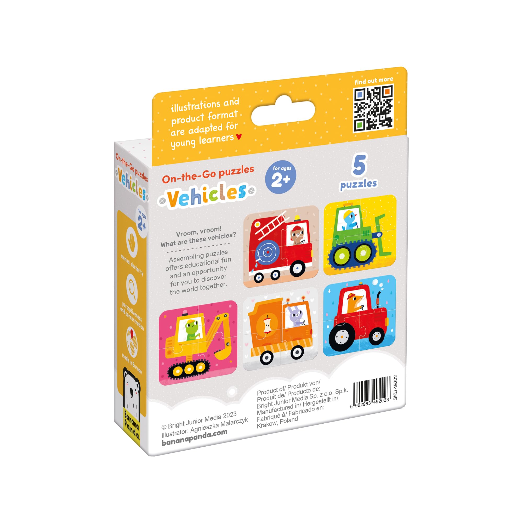Banana Panda On-the-Go Puzzle Vehicles 2+