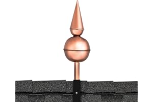 Good Directions 700 Avalon Pure Copper Rooftop Finial with Roof Mount, Polished Copper