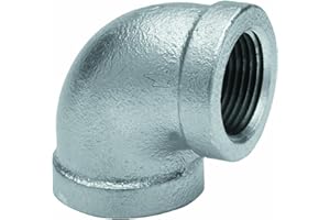 ANVIL INTERNATIONAL Anvil 8700124350, Malleable Iron Pipe Fitting, 90 Degree Elbow, 1-1/2" NPT Female, Galvanized Finish