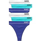 Hanes womens Originals Seamless Rib Hi-rise Cheeky Panties Pack, Assorted Colors, 6-packBriefs