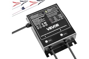 VEVOR Marine Battery Charger, 2-Bank, 10A 12V Onboard Boat Charger, IP68 Waterproof Smart On-Board Battery Charger, for Lithi