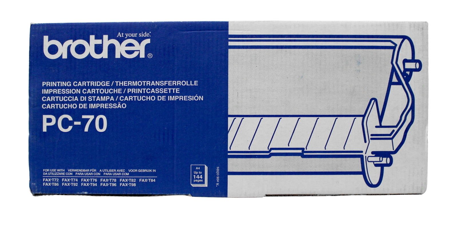 Brother PC70 - Black - print ribbon - for FAX-T72, T74, T76, T78, T82, T84 — image 1