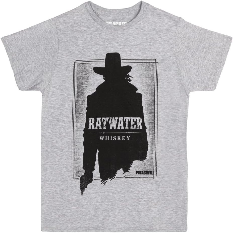 Preacher Ratwater Whiskey Adult T-Shirt - Heather Grey (X-Large)