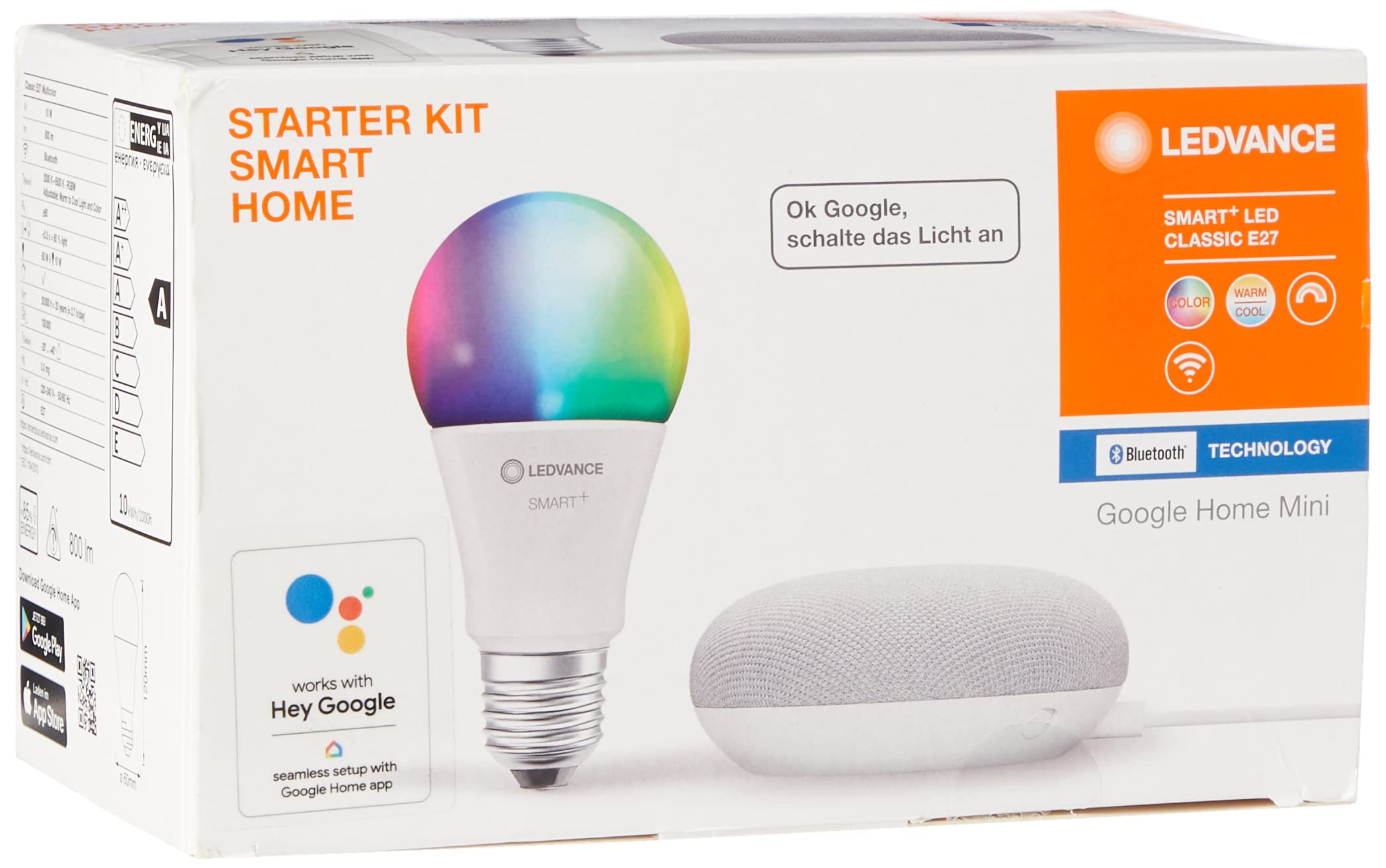 LEDVANCE Smart+ 40600000000 Starter Kit Lighting E27 10 W Energy Efficiency Class A (A++ -E) RGBW