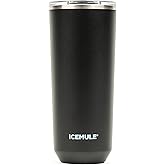 IceMule 24 Oz Vacuum Stainless Steel Insulated Tumbler and Travel Mug - Sliding Lid, Spill Proof, Leak Proof, Fits in Standard Cupholder, Perfect for Hot Coffee, Tea, Cold Drinks