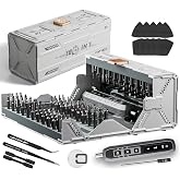ZNikoyidy Electric Screwdriver Set, 181 in 1 Cordless Screwdriver | 162 Magnetic Bits, 3 Torque Settings, Power Screwdriver for PC, Phone, Laptop, 3D Printer, RC Cars, Drone, Electronics