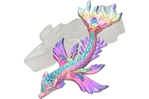 KAKIWYHHH Magical Crystal Water Dragon 3D Epoxy Resin Silicone Mold for Fondant Sugar Craft, Cake Topper Decorating, Polymer Clay, Plaster