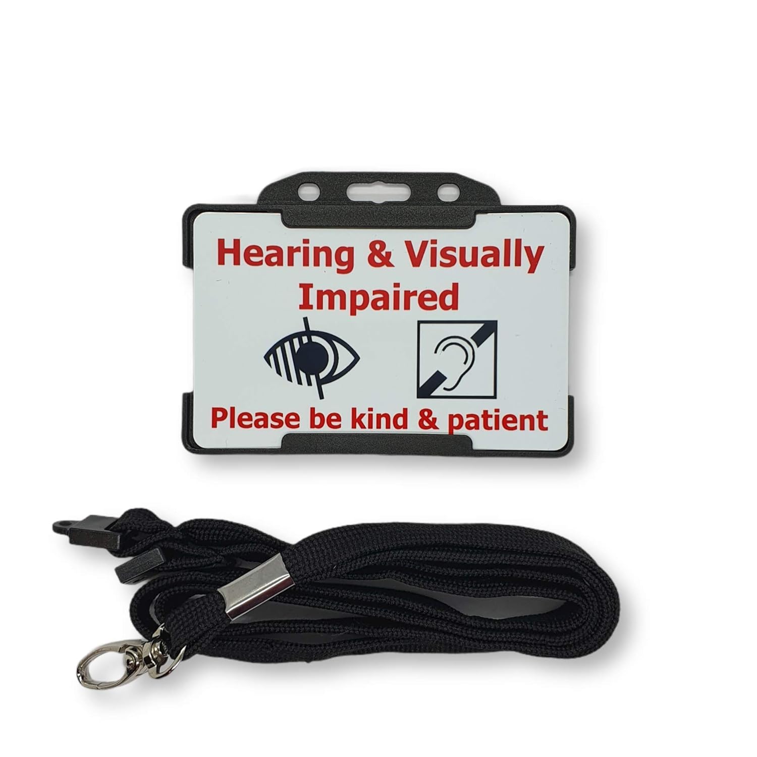Hearing and Visually Impaired Hidden Disability ID Card Lanyard