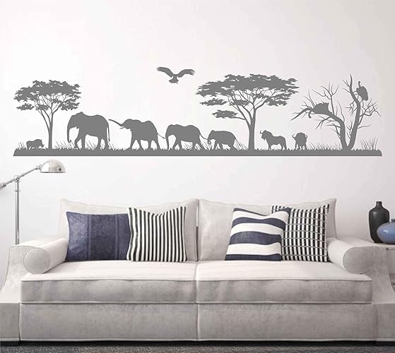 large wild animal wall decals jungle wild animal vinyl wall