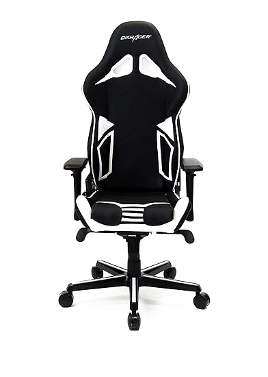 DXRacer Gaming Stuhl, OH/RV131/NW, R-Serie, schwarz-weiß