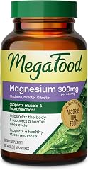 MegaFood Magnesium Glycinate, Malate, Citrate 300mg, 60 Capsules | Highly Absorbable 3 in 1 Magnesium Complex Blend to Suppor