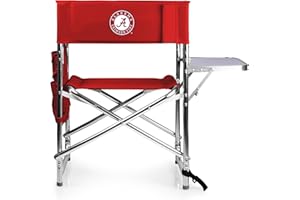 PICNIC TIME NCAA NC State Wolfpack Sports Chair with Side Table - Beach Chair - Camp Chair for Adults