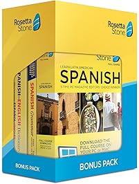 Learn Spanish: Rosetta Stone Bonus Pack (24 Month Subscription + Lifetime Download + Book Set)