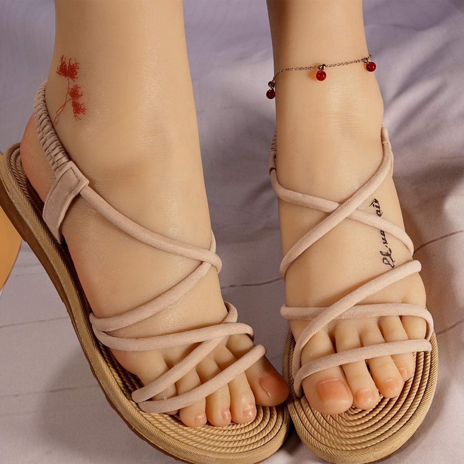 Leaysoo Female Fake Foot Model Mannequin Platinum Vein Silicone 1:1 Art Sketch,Hardtoepositioning