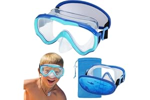 RUIGAO Swim Goggles Kids 6-14, Diving Mask No Tangle Strap，Water Goggles Nose Cover for JR / Youth
