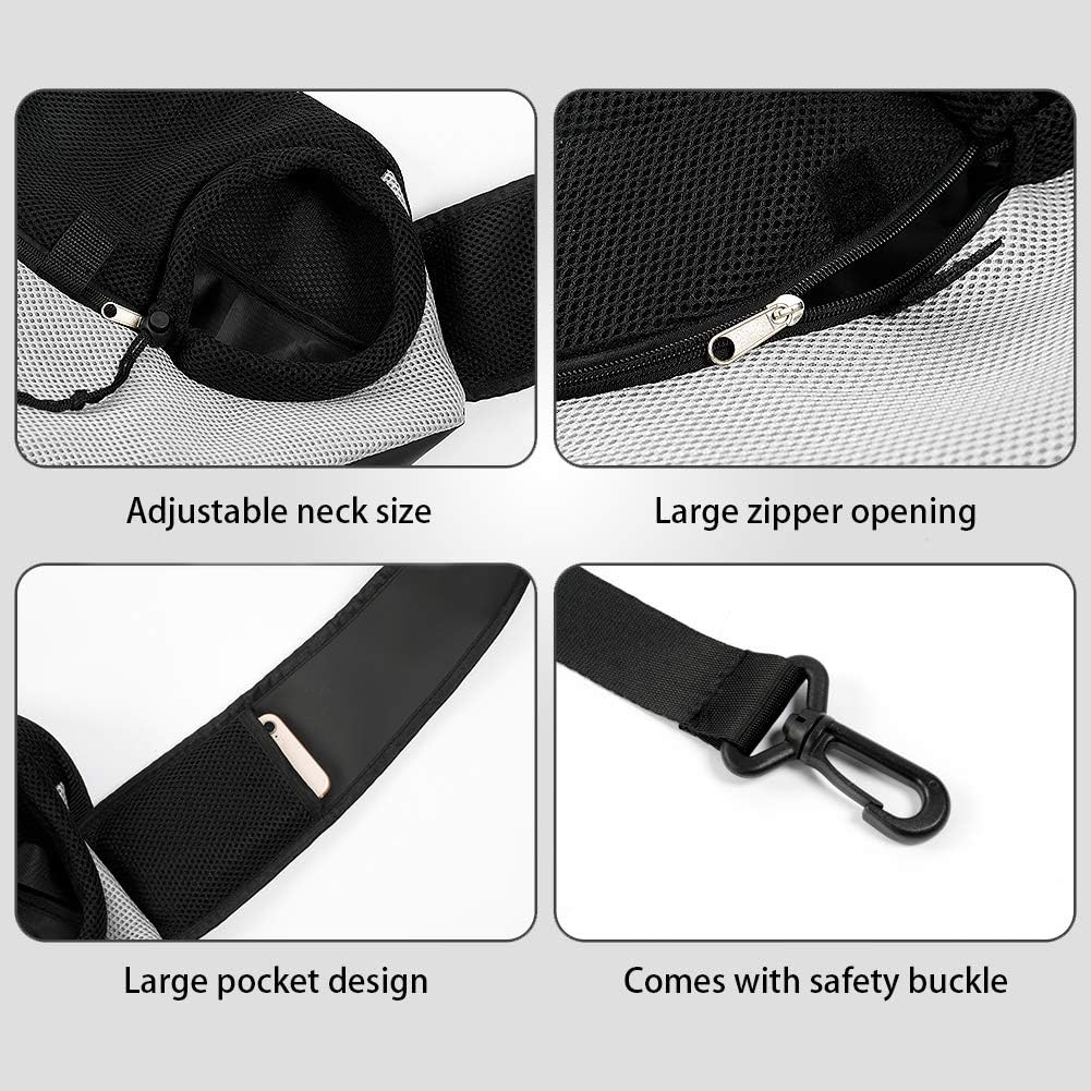 Zero Zoo Pet Dog Carrier Slings Breathable Mesh Travelling Pet Hands, Zipper Anti-Pinch Hair Design, Adjustable Padded Strap Tote Dog and Cat Carrier Bag : Pet Supplies