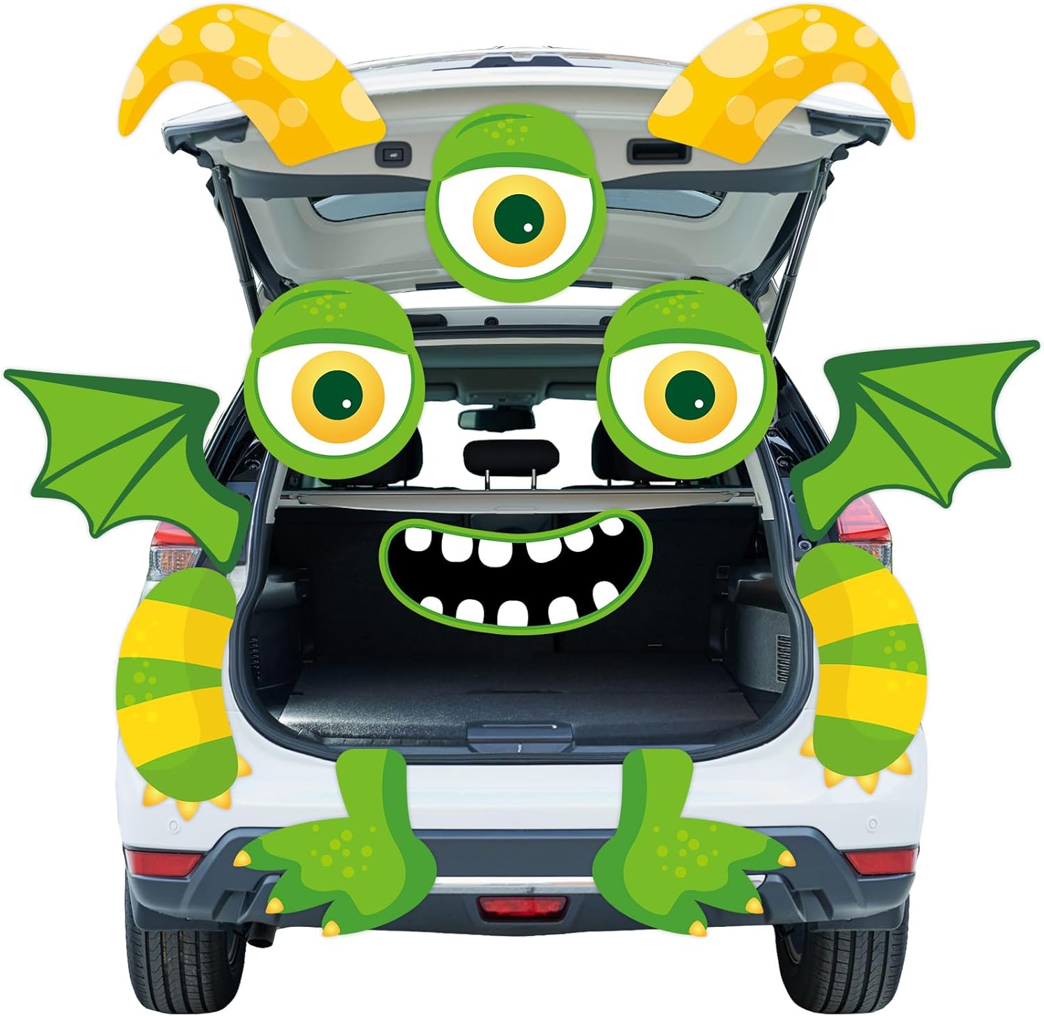 Garage Door Decorations - Halloween Trunk or Treat Car Decorations Kit Monster Face Halloween Decor for Outdoor Archway Garage Door 12Pcs