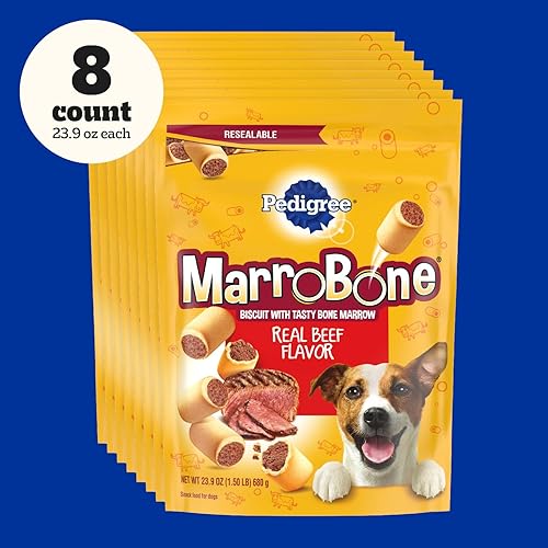 Pedigree Dry Dog Treats MarroBone Real Beef Flavor, Bag